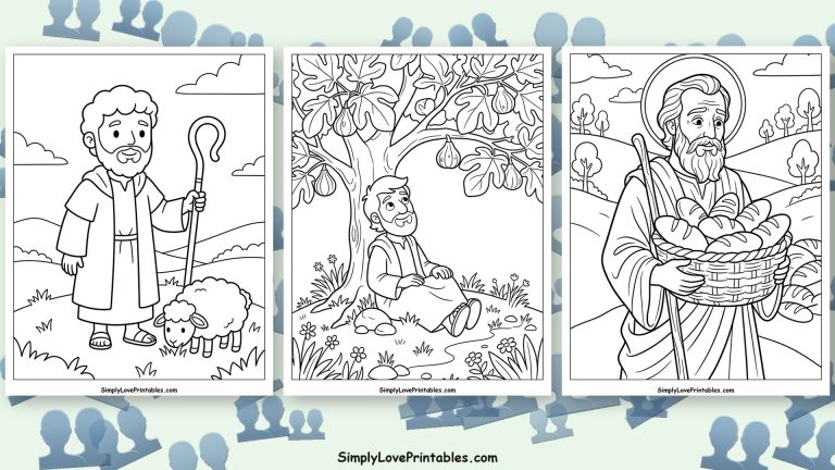 12 disciples coloring pages featured image