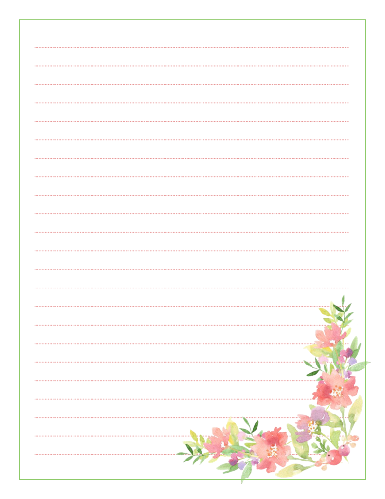 Affirmation Journal Page Floral Bottom Right