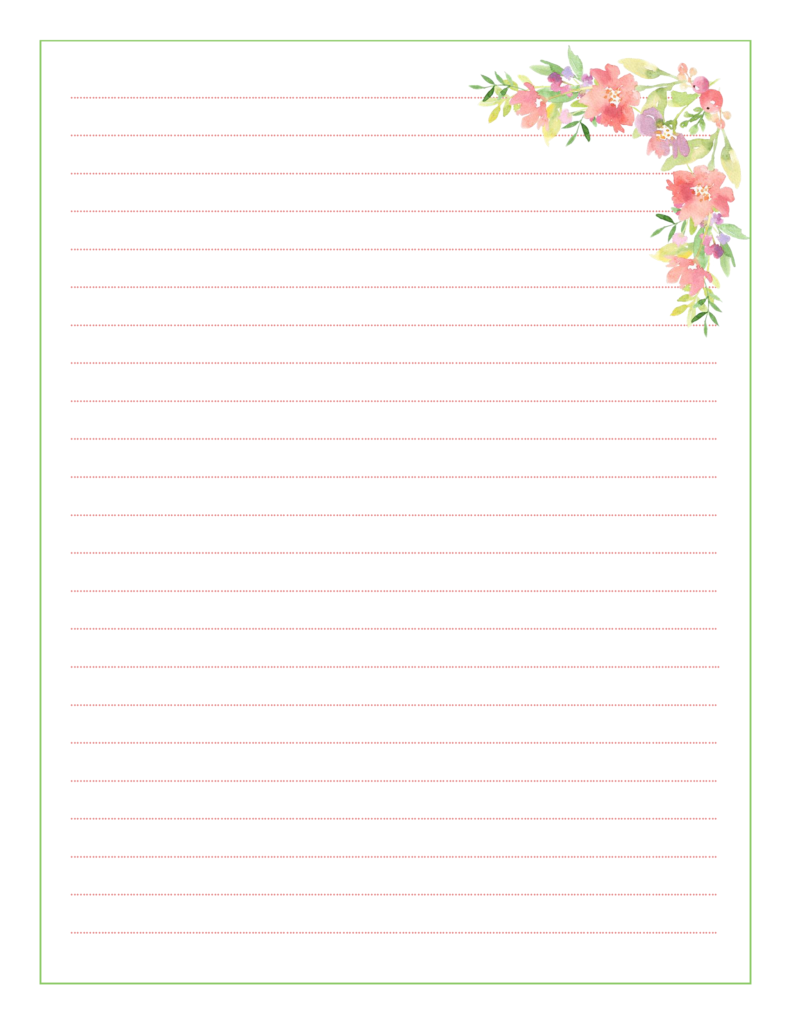 Affirmation Journal Page Floral Top Right