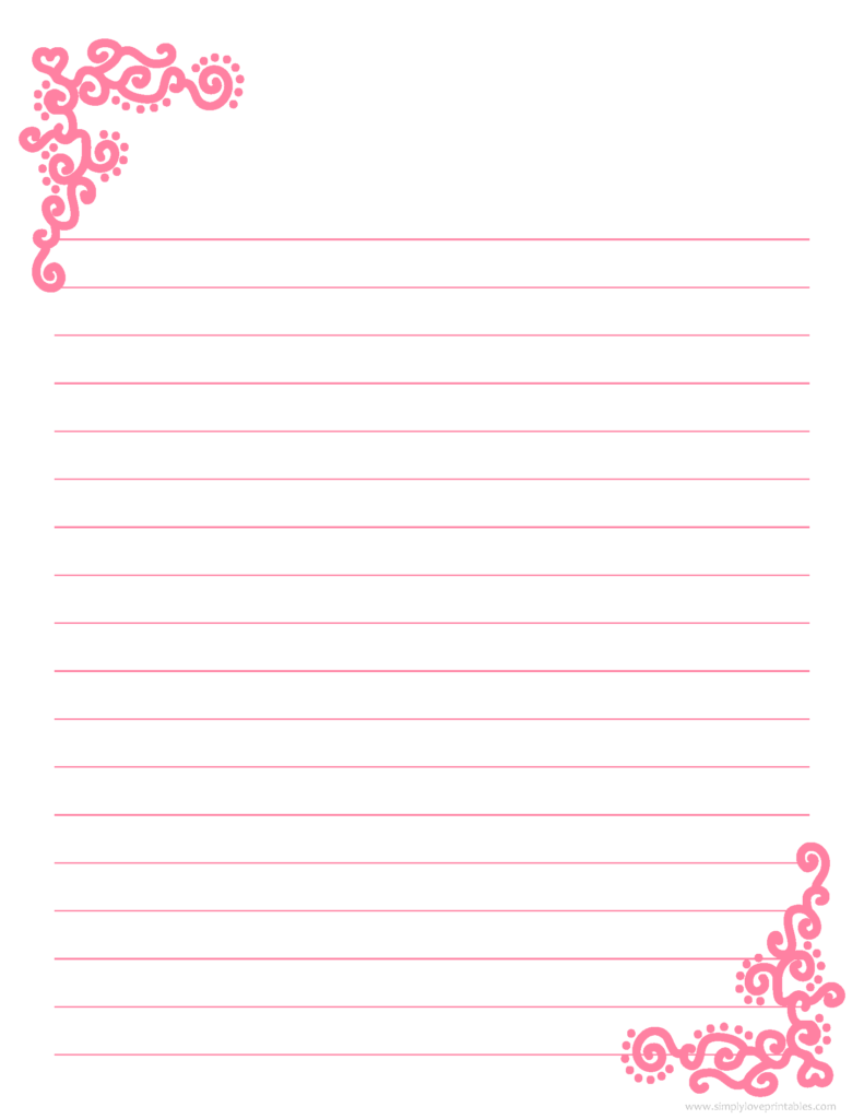Free Printable Doodle Journal Page Pink Simply Love Printables