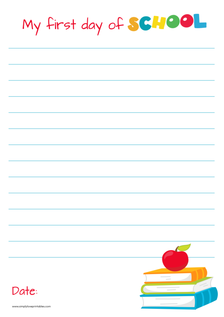Simply Love Printables Journal Page School