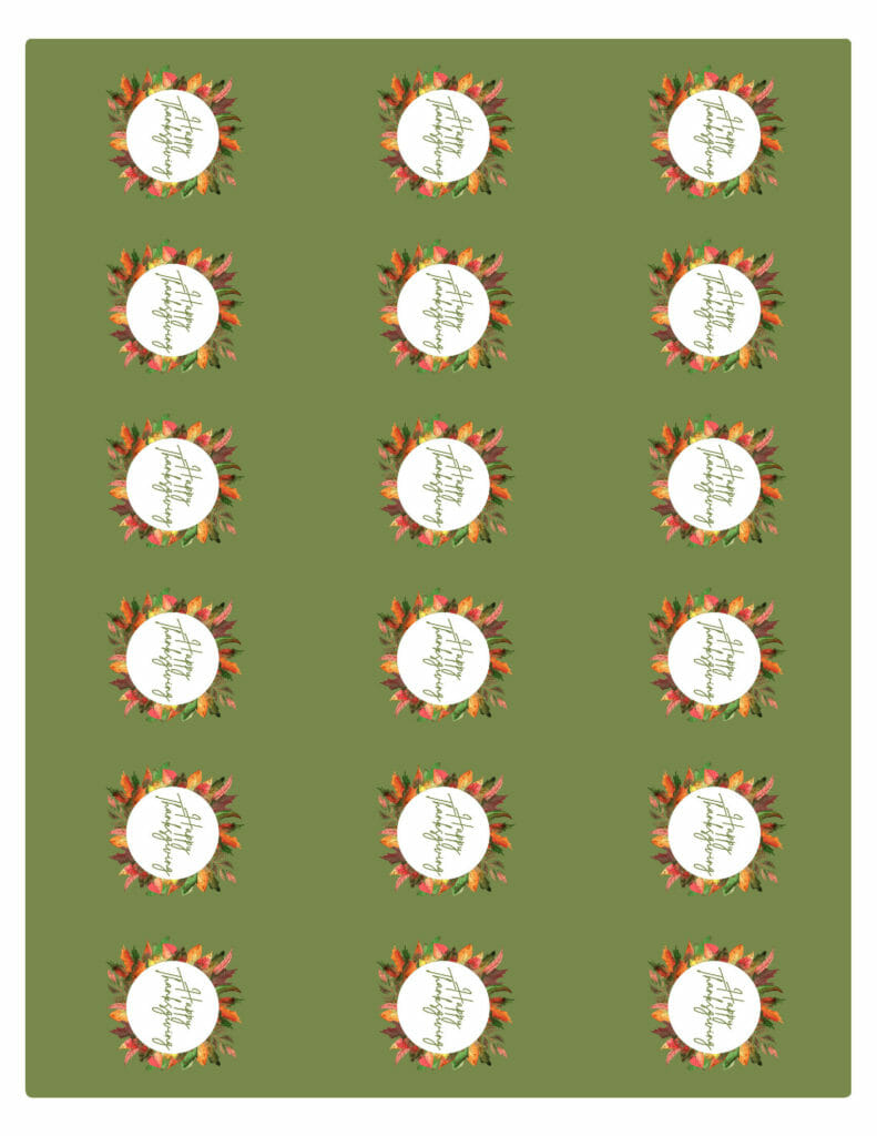 Simply Love Printables Mini Hershey Bar Candy Wrapper Olive Green