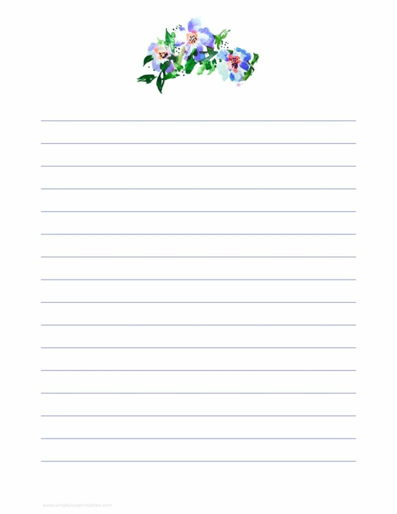 Simply Love Printables Floral Journal Page Purple
