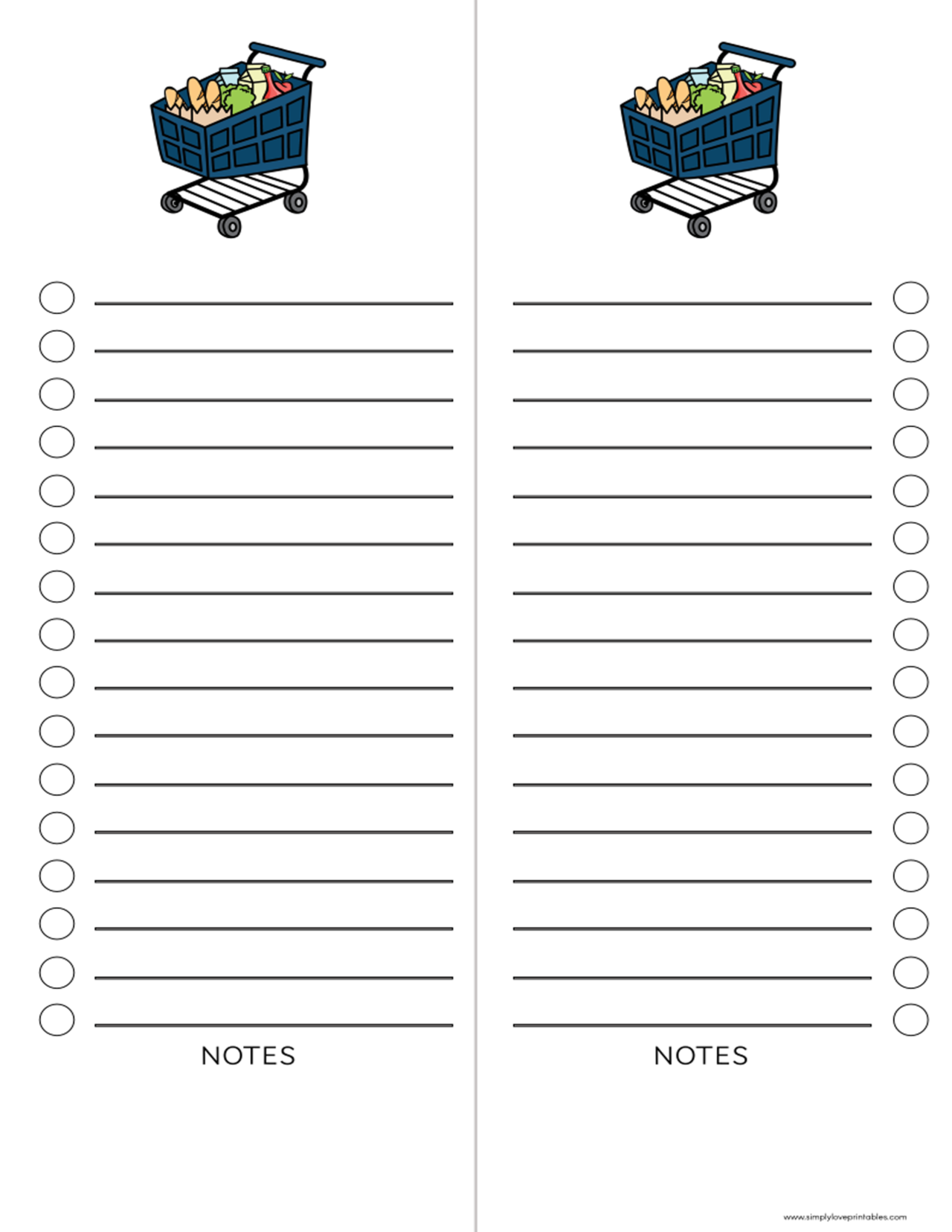 Free Shopping List Printables | Simply Love Printables
