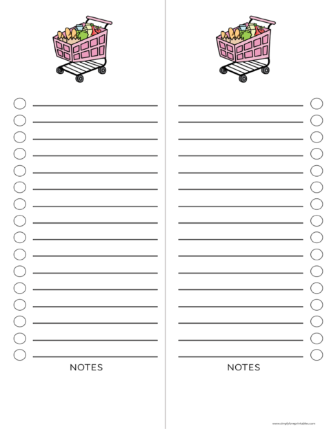Free Shopping List Printables | Simply Love Printables