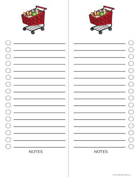Free Shopping List Printables | Simply Love Printables