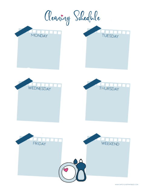 Free Printable Cleaning Lists | Simply Love Printables