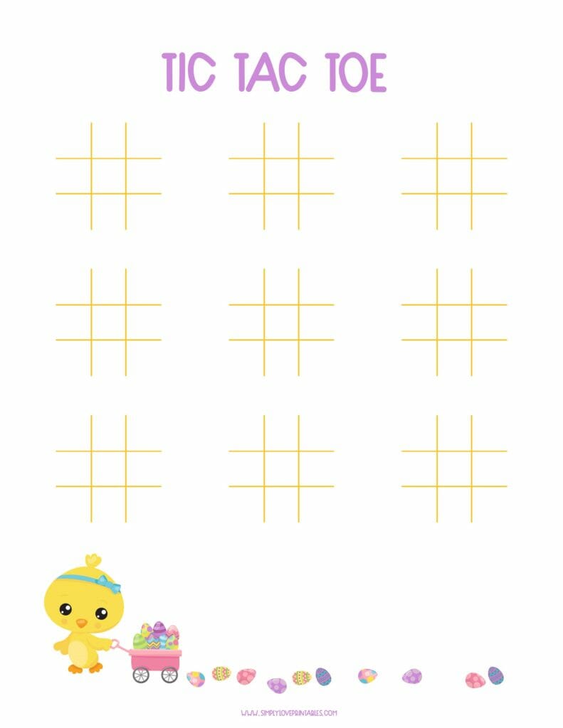Simply Love Printables Easter Tic Tac Toe