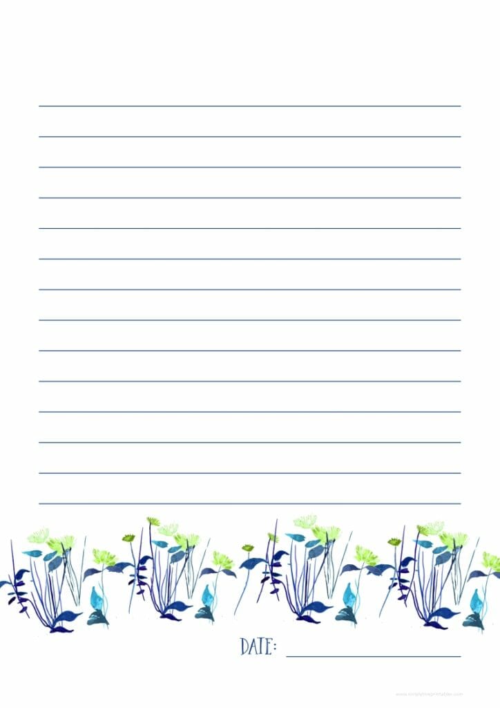 Simply Love Printables Floral Blue Journal Page-1983-68818_1