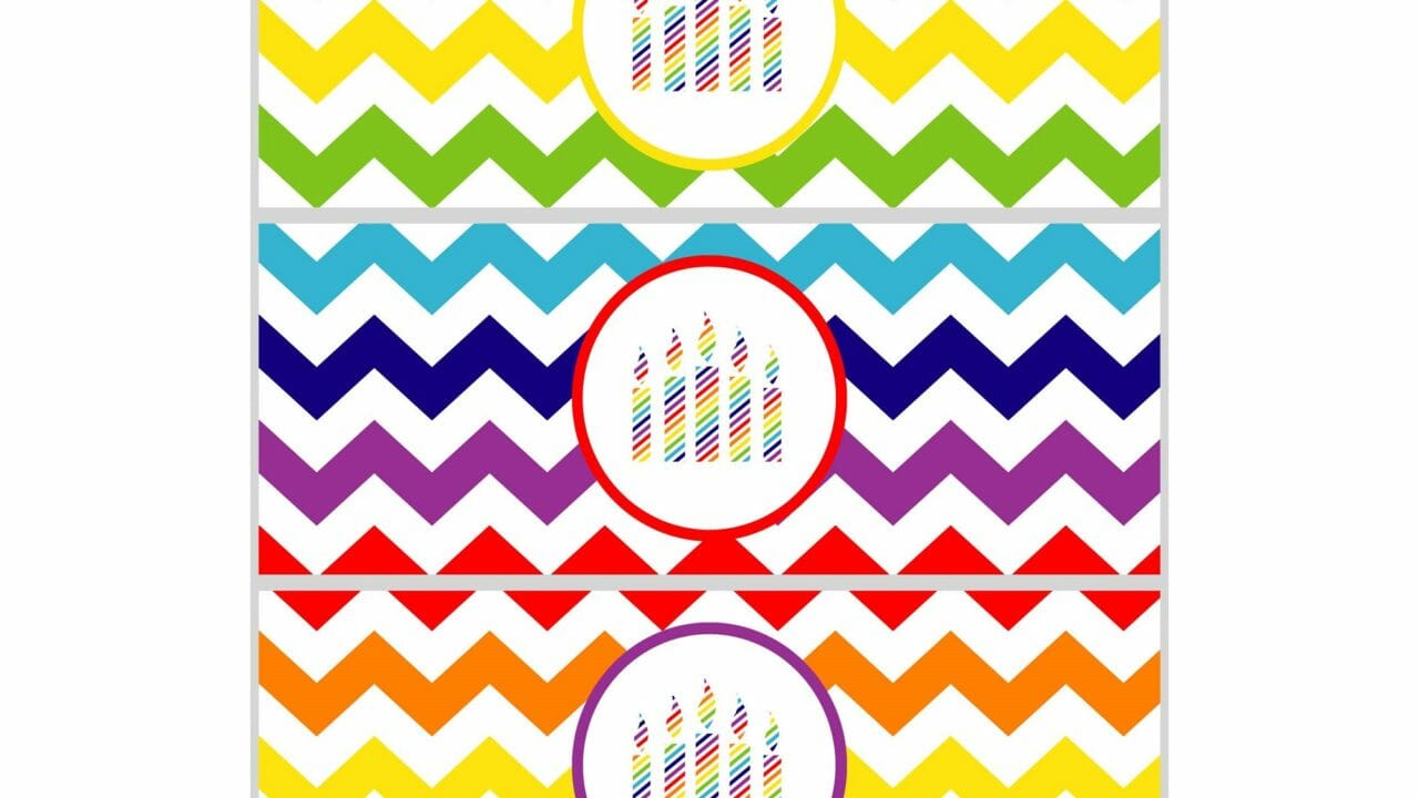 Free Printables Rainbow Birthday Party Favors and Invitation - Simply ...