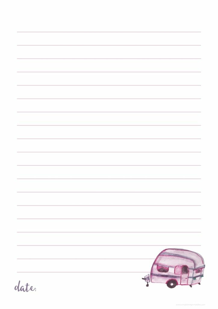 Simply Love Printables Happy Camper Journal Page Pink-1983-68811_1