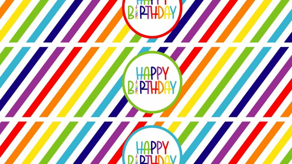 Free Printables Rainbow Birthday Party Favors and Invitation - Simply ...