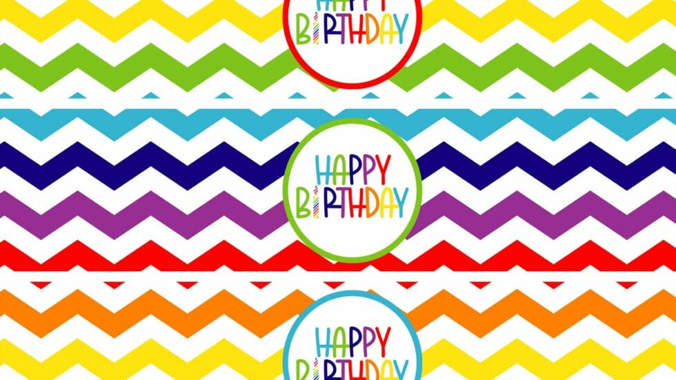 Free Printables Rainbow Birthday Party Favors and Invitation - Simply ...