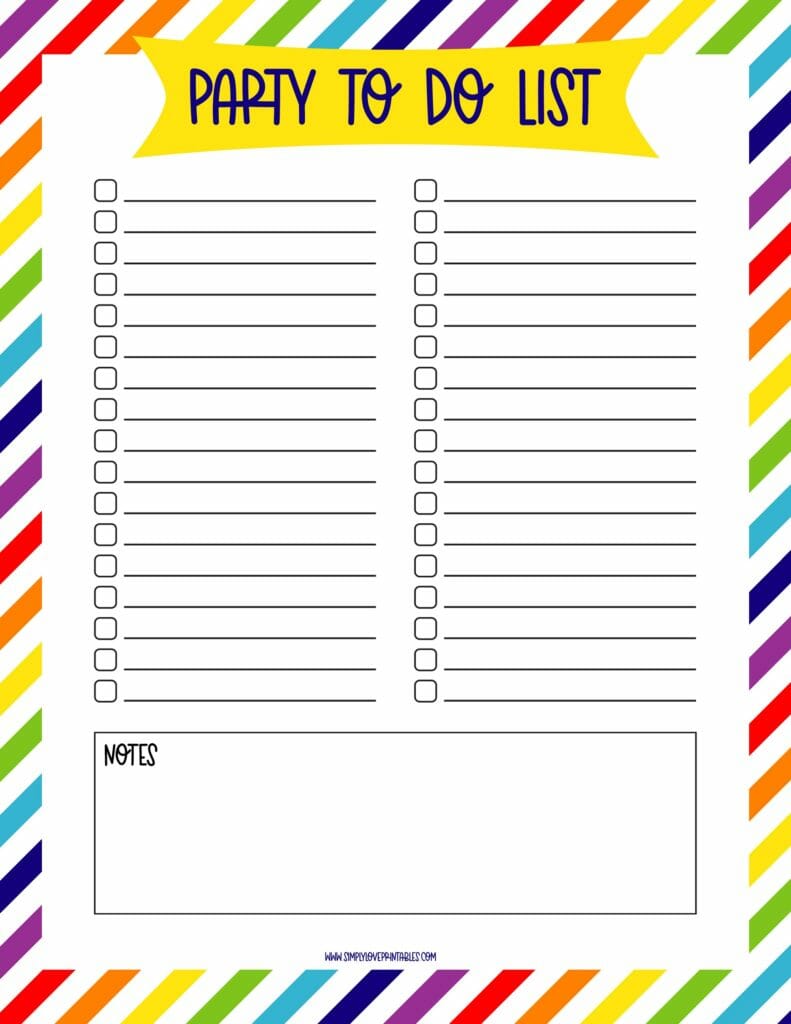 Simply Love Printables Party To Do List
