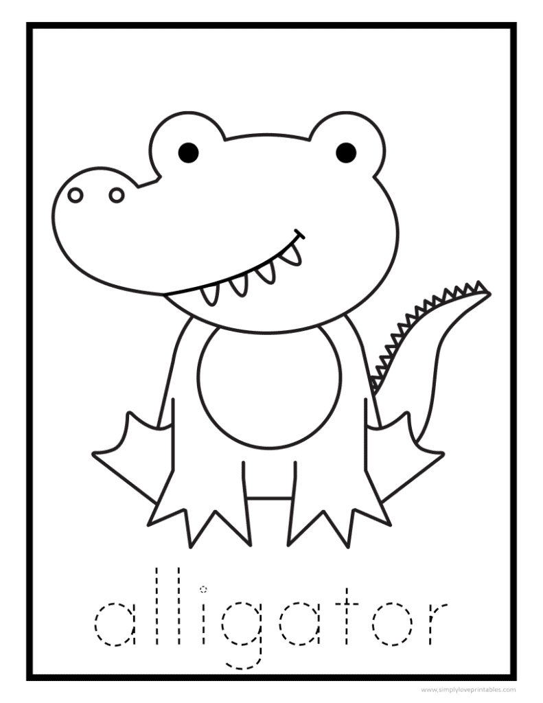 Simply Love Printables Alligator Coloring Page Free Printable