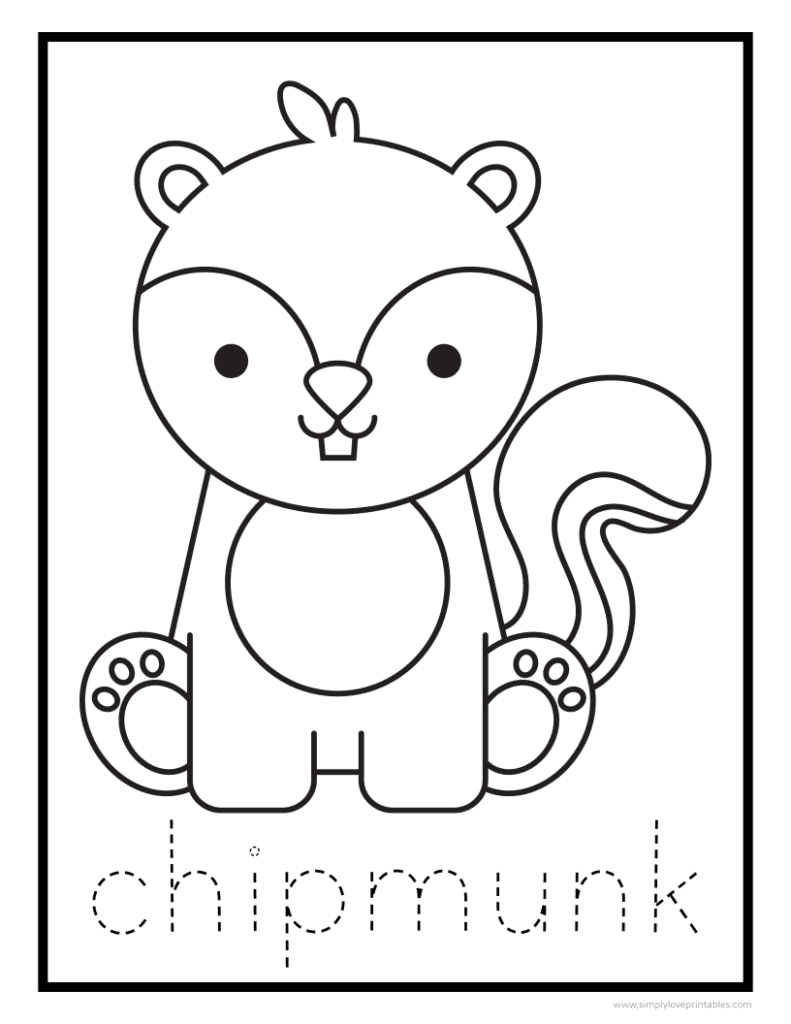 Simply Love Printables Chipmunk Coloring Page Free Printable