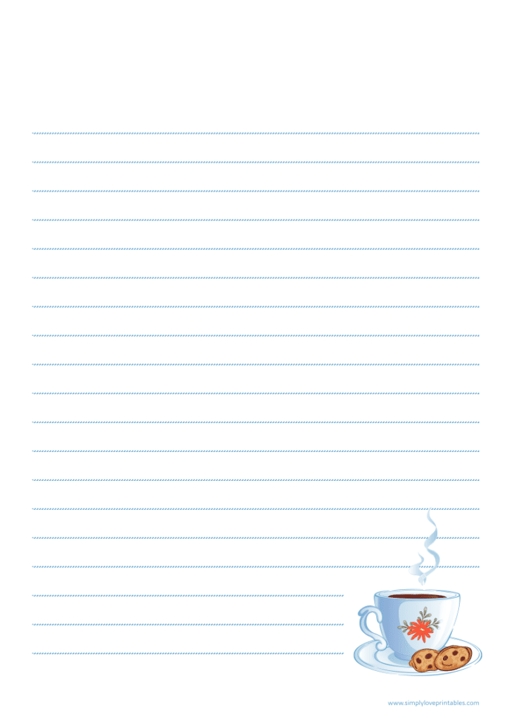 Simply Love Printables Coffee and Cookies Journal Page Free Printable