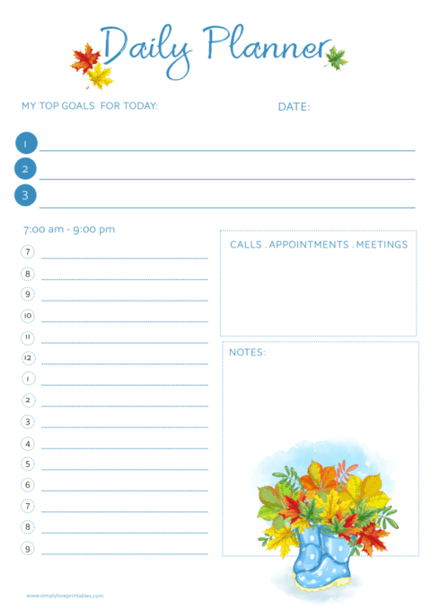 Free Fall Planner Printables and Wall Art - Simply Love Printables
