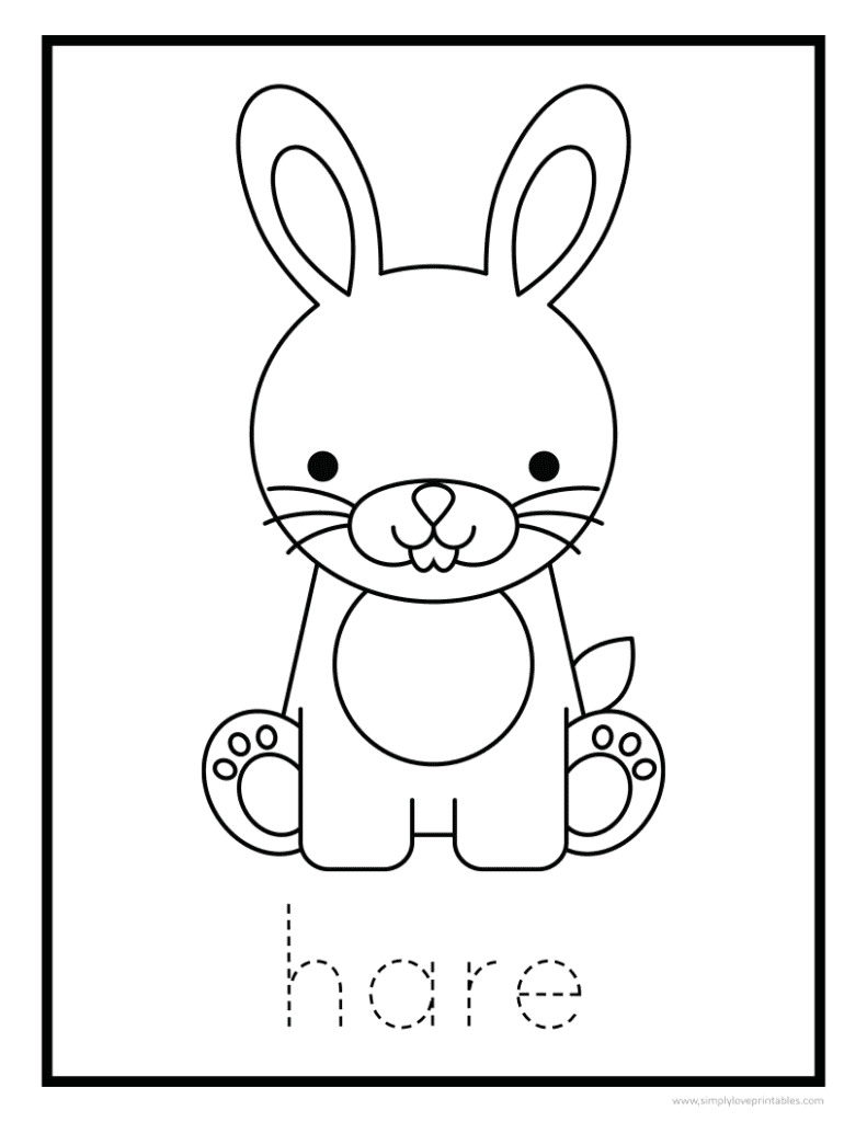 Simply Love Printables Hare Coloring Page Free Printable-1983-76083_1