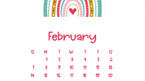 Free Printable 2021 Rainbow Calendar - Simply Love Printables