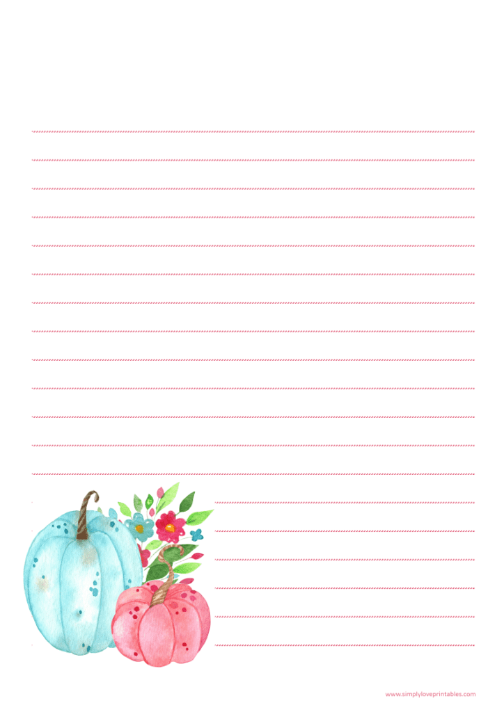 Simply Love Printables Pastel Fall Pumpkin Journal Page Free Printable FINAL