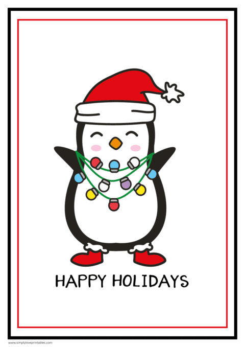 Free Printable Christmas Penguin Planner Pages - Simply Love Printables