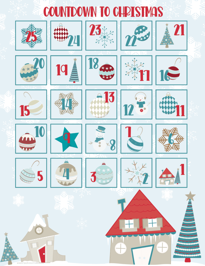 Simply Love Printables Christmas Countdown