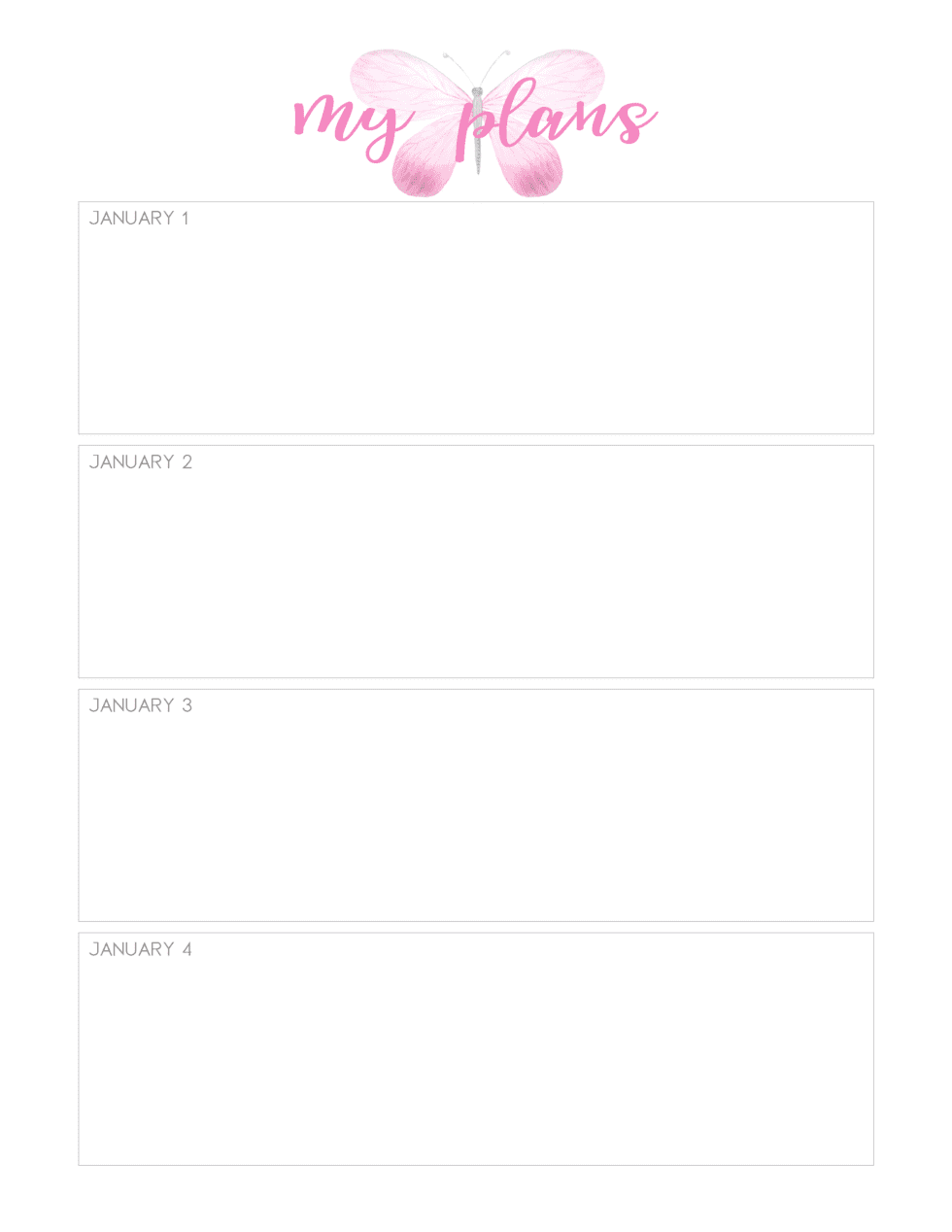 Free Dated Planner Pages | Simply Love Printables