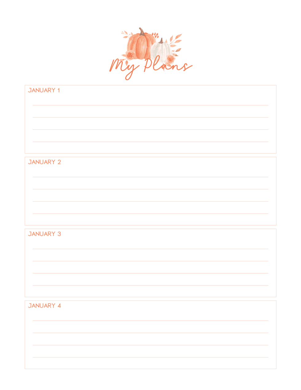 Free Dated Planner Pages | Simply Love Printables