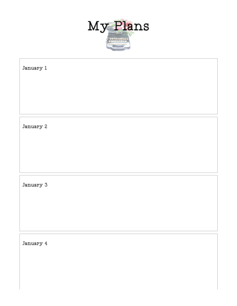 Free Dated Planner Pages | Simply Love Printables