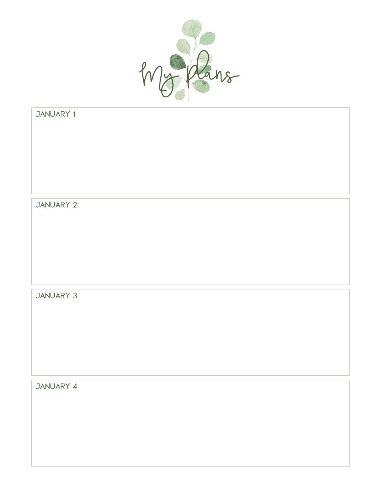 Free Dated Planner Pages | Simply Love Printables