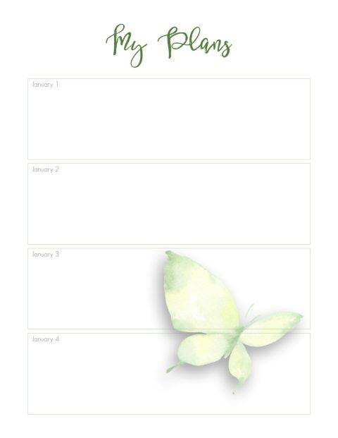 Free Dated Planner Pages | Simply Love Printables