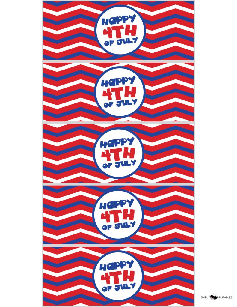 Simply Love Printables 4th of July 2 oz Bubble Wrap Chevron