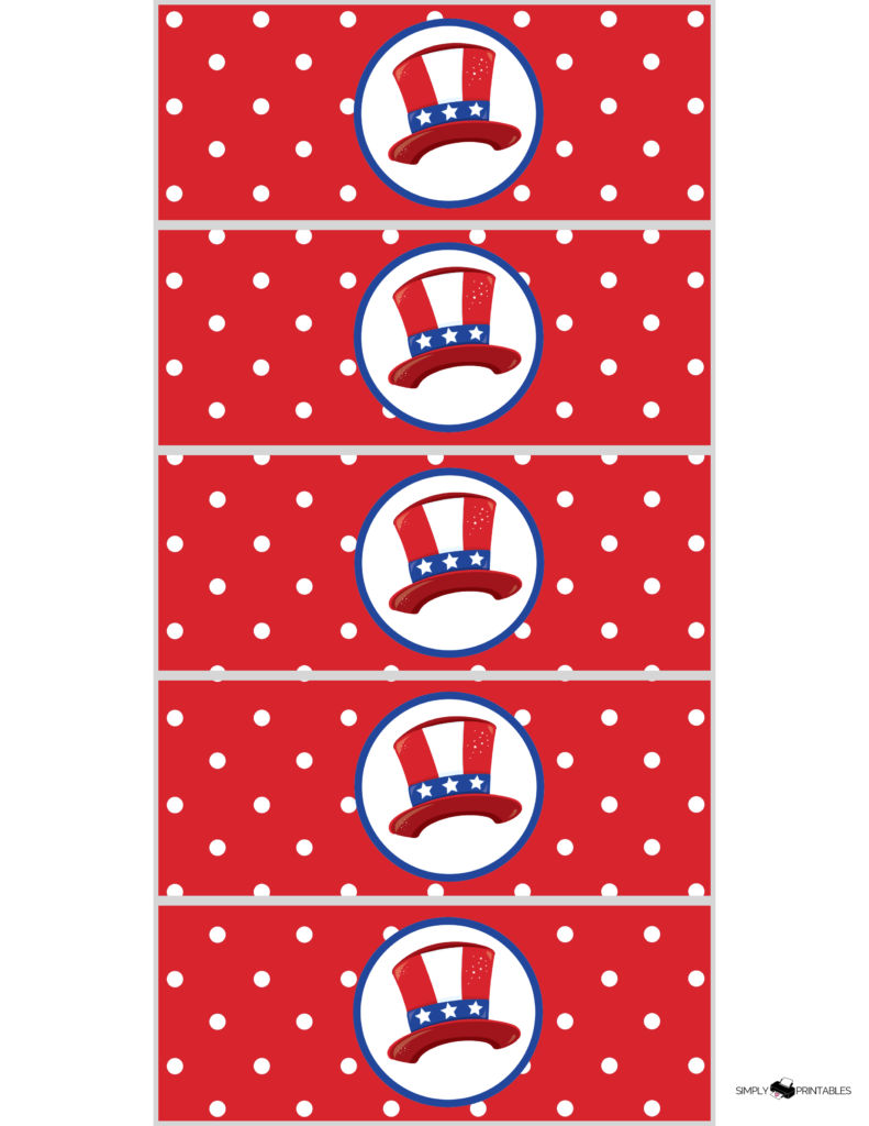 Simply Love Printables 4th of July 2 oz Bubble Red