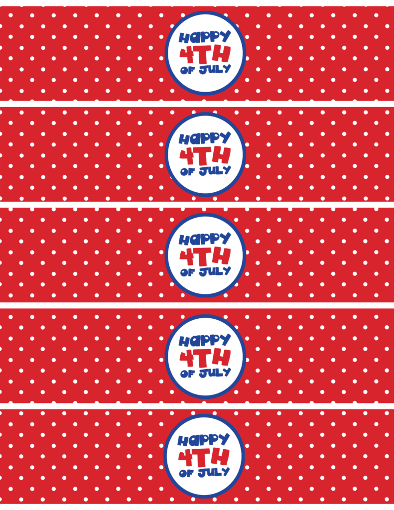Simply Love Printables 4th of July Waterbottle Red