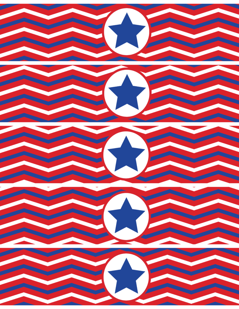 Simply Love Printables 4th of July Waterbottle Chevron