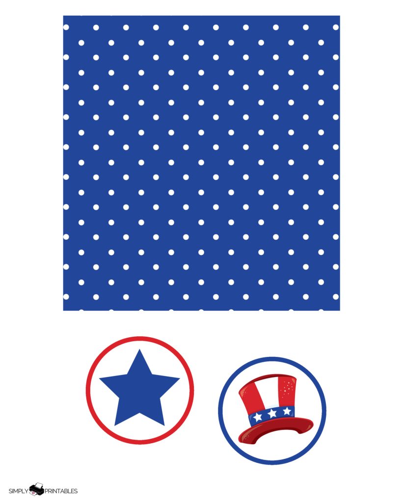 Simply Love Printables Fourth of July Wrapper Template With Labels Blue