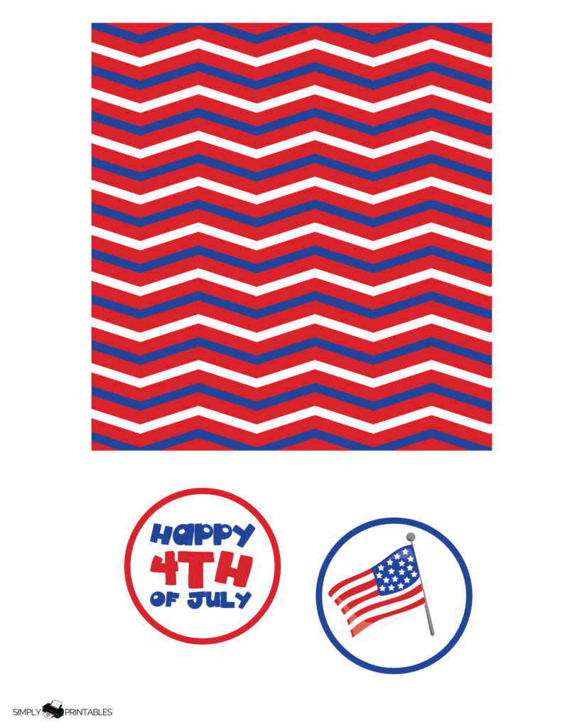 Simply Love Printables Fourth of July Wrapper Template With Labels Chevron