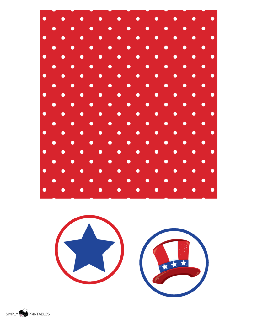 Simply Love Printables Fourth of July Wrapper Template With Labels Red