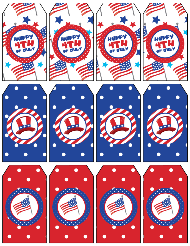 Simply Love Printables 4th of July Gift Tags