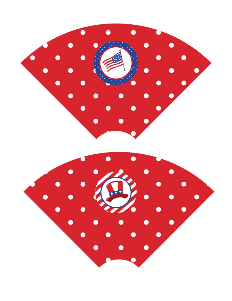 Simply Love Printables Ice Cream Cone Holders Red