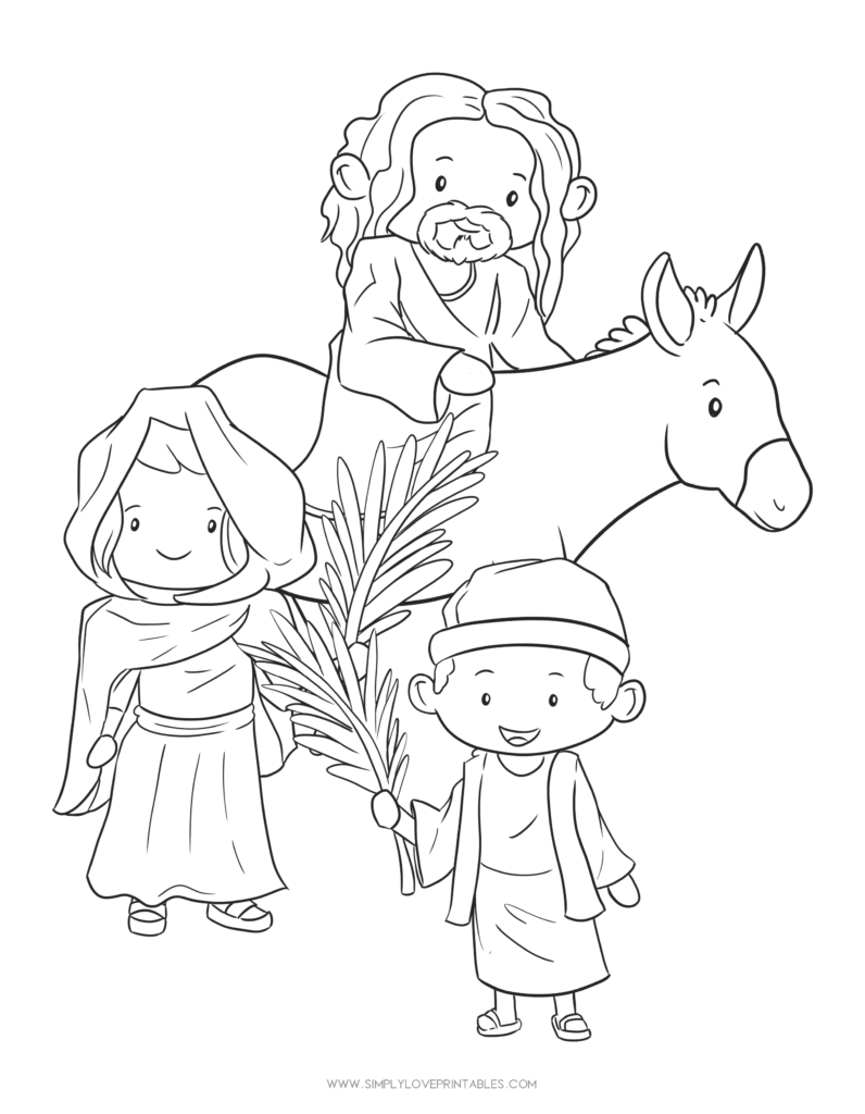 Simply Love Printables Palm_Sunday Coloring Page