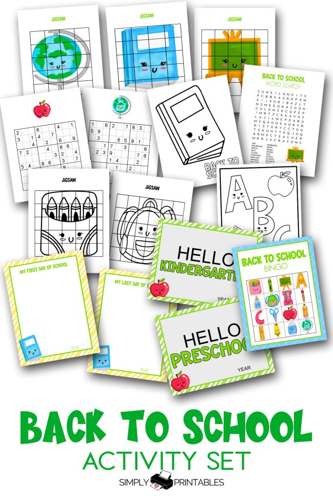 Simply Love Printable Back to School Activity Set Pin It Graphics