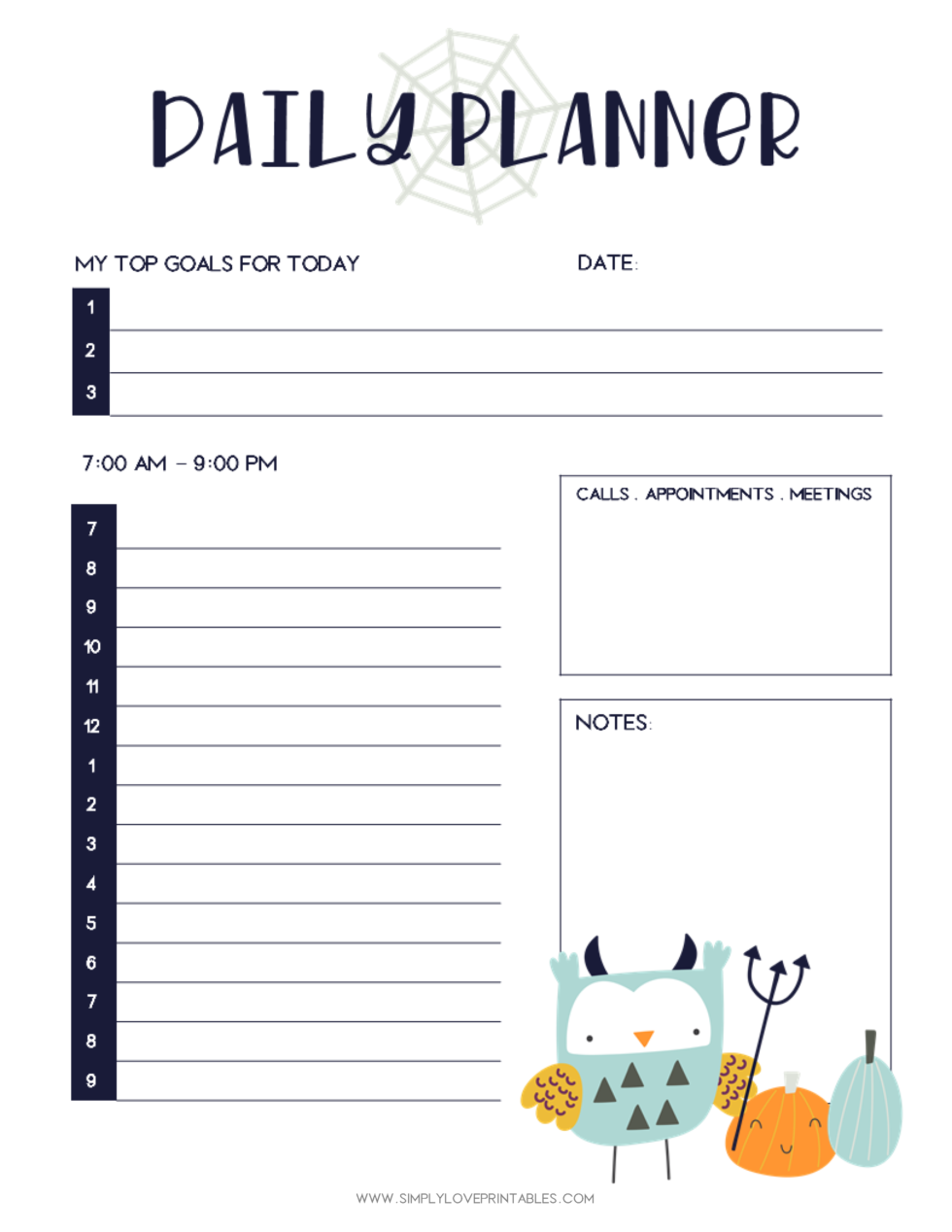 Free Printable October Planning Pages - Simply Love Printables