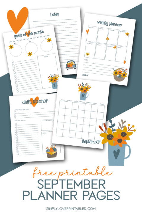 Free Printable September Planner Pages - Simply Love Printables