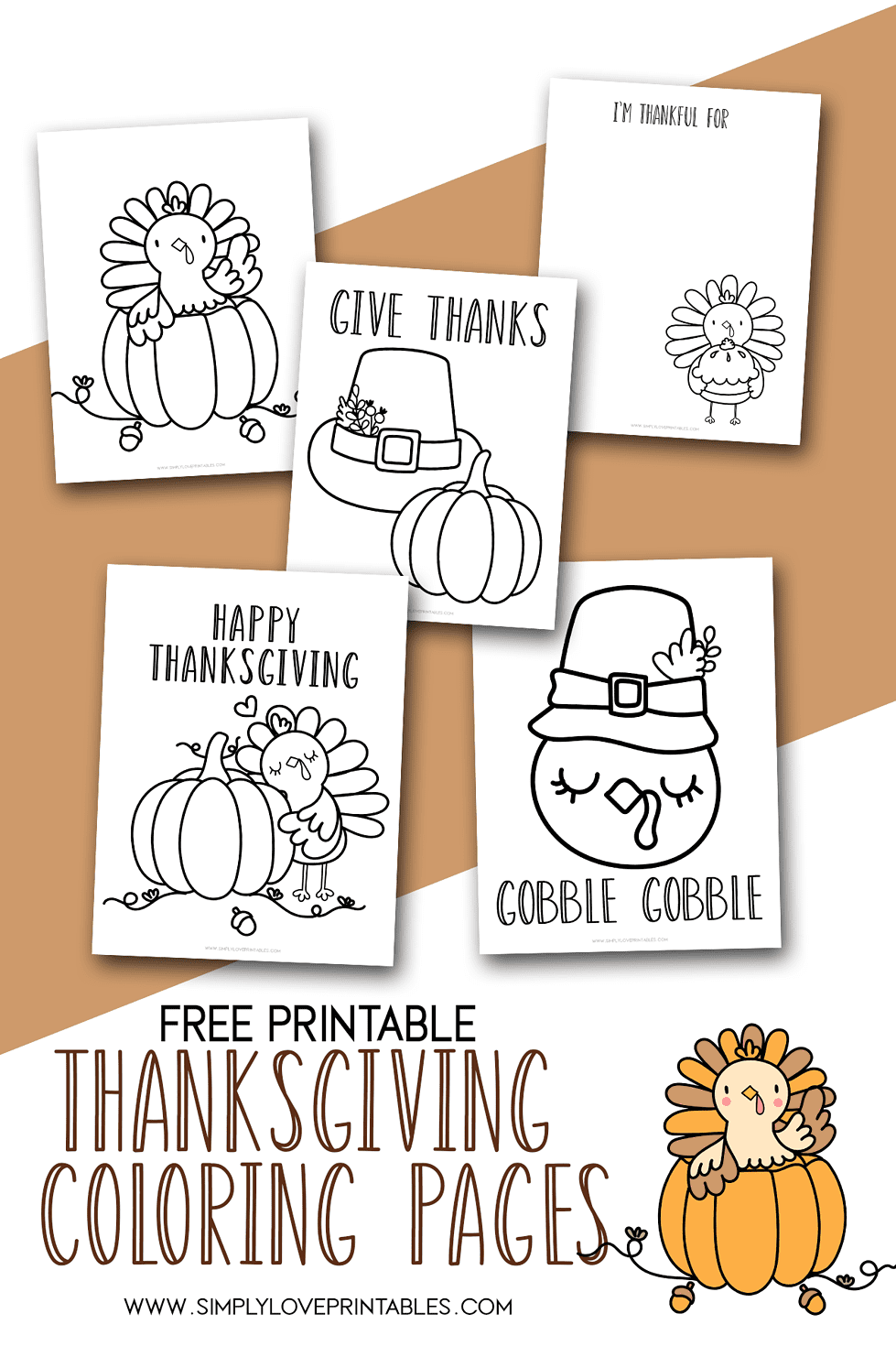 Free Printable Thanksgiving Coloring Pages - Simply Love Printables