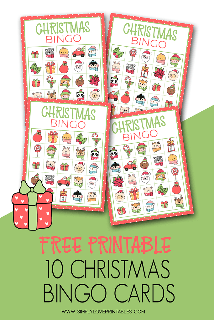 Simply Love Printables 10 Christmas Bingo Cards