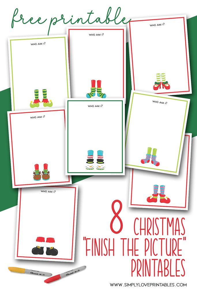 Simply Love Printables 8 Christmas Finish the Picture Printables