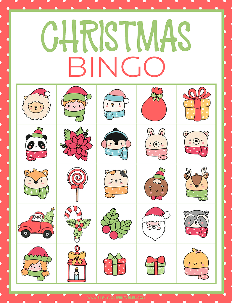 10 Free Printable Christmas Bingo Cards - Simply Love Printables