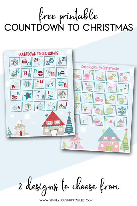 Free Countdown to Christmas Printable - Simply Love Printables